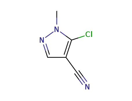 Molecular Structure of 111493-52-8 (5-Chloro-1-methyl-1H-pyrazole-4-carbonitrile)