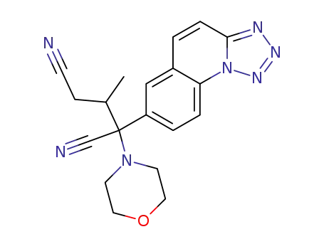 7-(1,3-dicyano-2-methyl-1-morpholinopropyl)tetrazolo<1,5-a>quinoline