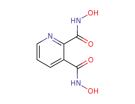 Molecular Structure of 88423-10-3 (2,3-Pyridinedicarboxamide, N,N'-dihydroxy-)