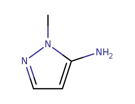 Molecular Structure of 1192-21-8 (1-Methyl-1H-pyrazol-5-ylamine)