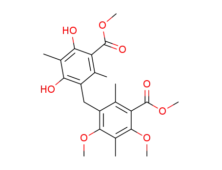 (3-carbomethoxy-4,6-dihydroxy-2,5-dimethylphenyl)-(3-carbomethoxy-4,6-dimethoxy-2,5-dimethylphenyl)methane
