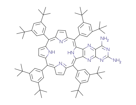 8,11,14,17-tetrakis(3,5-di-tert-butylphenyl)-2,4-diaminopteridino[2,3,b]porphyrin