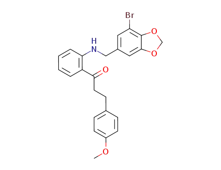 1-{2-[(7-bromo-benzo[1,3]dioxol-5-ylmethyl)-amino]-phenyl}-3-(4-methoxy-phenyl)-propan-1-one