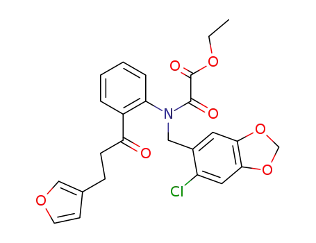 N-(6-chloro-benzo[1,3]dioxol-5-ylmethyl)-N-[2-(3-furan-3-yl-propionyl)-phenyl]-oxalamic acid ethyl ester