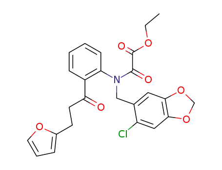 N-(6-chloro-benzo[1,3]dioxol-5-ylmethyl)-N-[2-(3-furan-2-yl-propionyl)-phenyl]-oxalamic acid ethyl ester