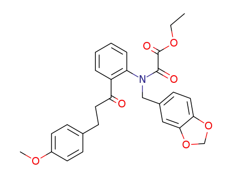 N-benzo[1,3]dioxol-5-ylmethyl-N-{2-[3-(4-methoxy-phenyl)-propionyl]-phenyl}-oxalamic acid ethyl ester