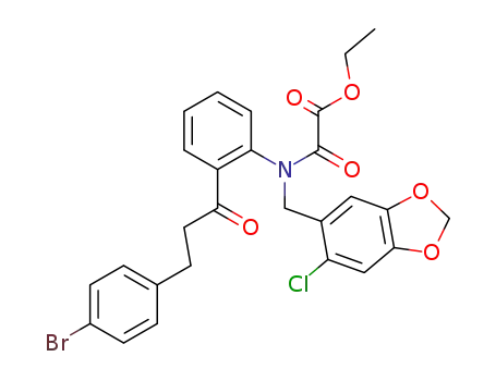 N-{2-[3-(4-bromo-phenyl)-propionyl]-phenyl}-N-(6-chloro-benzo[1,3]dioxol-5-ylmethyl)-oxalamic acid ethyl ester
