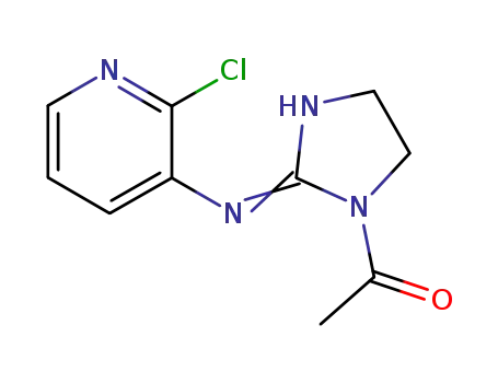 1-acetyl-2-[3-(2-chloropyridinyl)]iminoimidazolidine