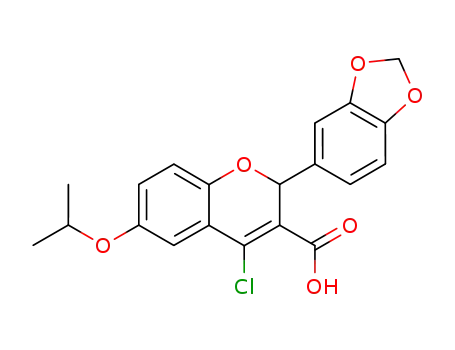 2-(benzo[1,3]dioxol-5-yl)-4-chloro-6-isopropoxy-2H-chromene-3-carboxylic acid