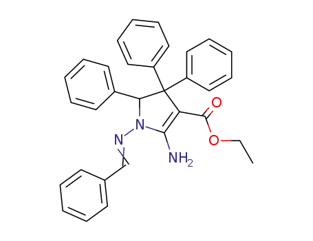 2-Amino-4,4,5-triphenyl-1-{[1-phenyl-meth-(E)-ylidene]-amino}-4,5-dihydro-1H-pyrrole-3-carboxylic acid ethyl ester