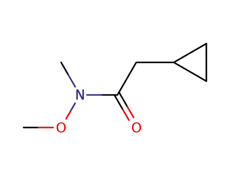 Molecular Structure of 227322-00-1 (2-Cyclopropyl-N-methoxy-N-methyl-acetamide)