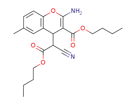 2-amino-4-(butoxycarbonyl-cyano-methyl)-6-methyl-4H-chromene-3-carboxylic acid butyl ester