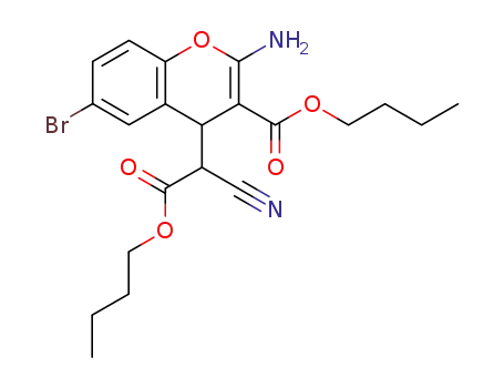 2-amino-6-bromo-4-(butoxycarbonyl-cyano-methyl)-4H-chromene-3-carboxylic acid butyl ester