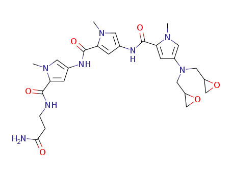 N-[5-({[5-({[2-(carbamoyl)ethyl]amino}carbonyl)-1-methyl-1H-pyrrol-3-yl]amino}carbonyl)-1-methyl-1H-pyrrol-3-yl]-4-[N,N-bis(oxiranylmethyl)amino]-1-methyl-1H-pyrrole-2-carboxamide