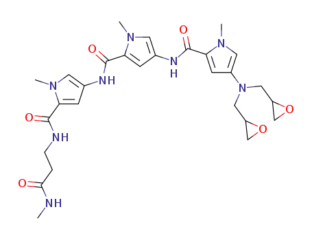 N-[5-({[5-({[2-(methylcarbamoyl)ethyl]amino}carbonyl)-1-methyl-1H-pyrrol-3-yl]amino}carbonyl)-1-methyl-1H-pyrrol-3-yl]-4-[N,N-bis(oxiranylmethyl)amino]-1-methyl-1H-pyrrole-2-carboxamide