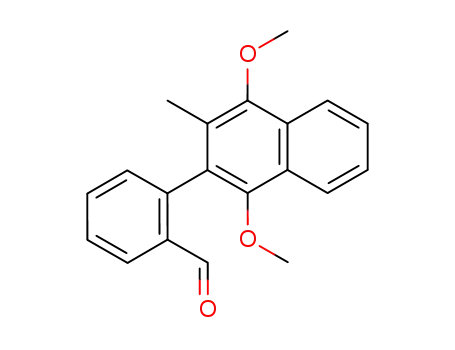 Molecular Structure of 827347-02-4 (Benzaldehyde, 2-(1,4-dimethoxy-3-methyl-2-naphthalenyl)-)