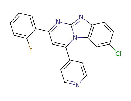 7-chloro-2-(2-fluoro-phenyl)-4-pyridin-4-yl-benzo[4,5]imidazo[1,2-a]pyrimidine
