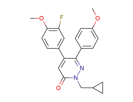 2-cyclopropylmethyl-5-(3-fluoro-4-methoxyphenyl)-6-(4-methoxyphenyl)-2H-pyridazin-3-one