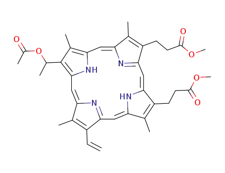 3-(1-acetoxyethyl)-8-vinyldeuteroporphyrin dimethyl ester