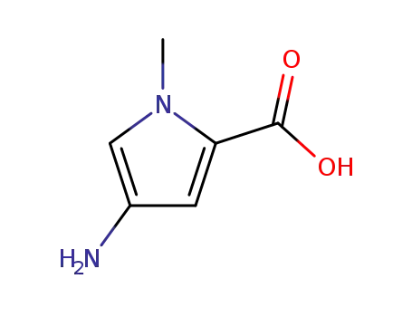 Molecular Structure of 45776-13-4 (1H-Pyrrole-2-carboxylicacid,4-amino-1-methyl-(9CI))