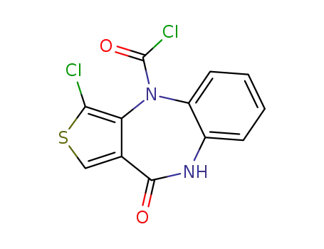 3-chloro-4-(chlorocarbonyl)-4,9-dihydro-10H-thieno[3,4-b][1,5]benzodiazepin-10-one