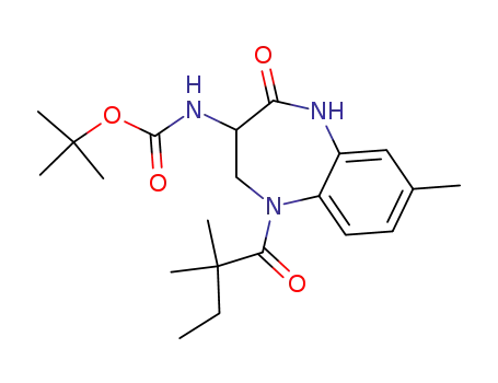 2-oxo-3-tert-butoxycarbonylamino-5-(2,2-dimethylbutanoyl)-8-methyl-1,3,4,5-tetrahydro-2H-1,5-benzodiazepine