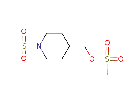 Molecular Structure of 647025-15-8 (4-Piperidinemethanol, 1-(methylsulfonyl)-, methanesulfonate (ester))