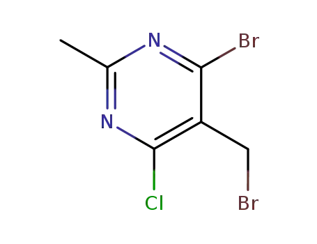 Molecular Structure of 856975-67-2 (4-BroMo-5-(broMoMethyl)-6-chloro-2-MethylpyriMidine)