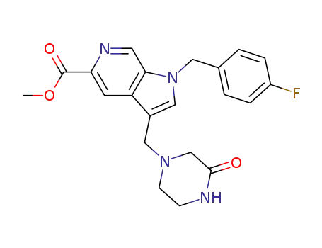 methyl 1-(4-fluorobenzyl)-3-((3-oxopiperazin-1-yl)methyl)-1H-pyrrolo[2,3-c]pyridine-5-carboxylate