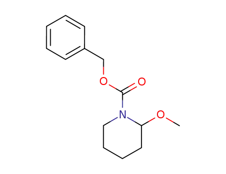 Molecular Structure of 66893-75-2 (1-Piperidinecarboxylic acid, 2-methoxy-, phenylmethyl ester)