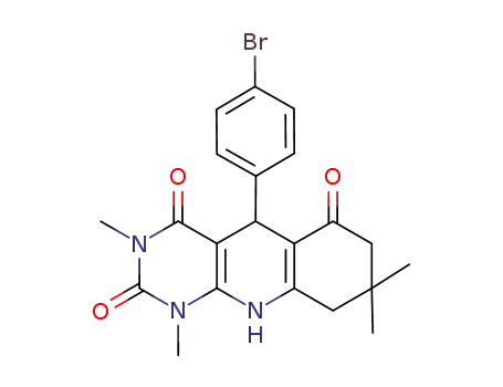 1,3,8,8-tetramethyl-5-(4-bromophenyl)-5,8,9,10-tetrahydropyrimido[4,5-b]quinoline-2,4,6(1H,3H,7H)-trione