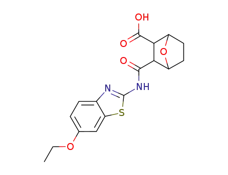 3-(6-ethoxy-benzothiazol-2-ylcarbamoyl)-7-oxa-bicyclo[2.2.1]heptane-2-carboxylic acid