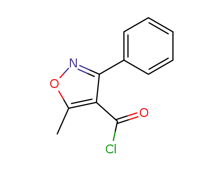 Molecular Structure of 16883-16-2 (5-Methyl-3-phenylisoxazole-4-carbonyl chloride)