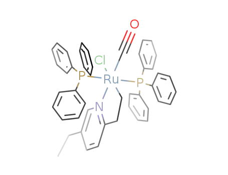 Ru(CH2CH2(C2H5C5H3N))Cl(CO)(P(C6H5)3)2