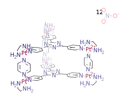 [(2,4,6-tri-4-pyridyltriazine)2(pyrazine)3(Pt((CH2NH2)2))6](NO3)12