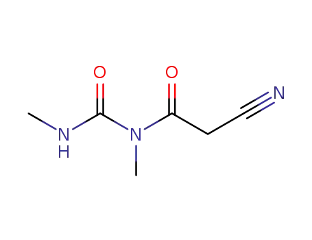 Molecular Structure of 39615-79-7 (2-cyano-N-methyl-N-[(methylamino)carbonyl]acetamide)