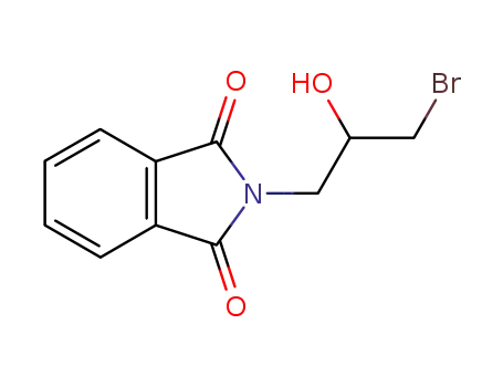 Molecular Structure of 6284-27-1 (2-(3-bromo-2-hydroxypropyl)-1H-isoindole-1,3(2H)-dione)