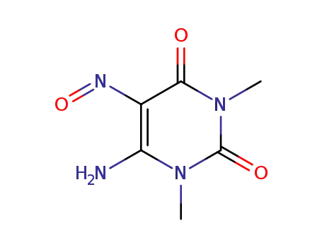 Molecular Structure of 6632-68-4 (6-AMINO-1,3-DIMETHYL-5-NITROSOURACIL)