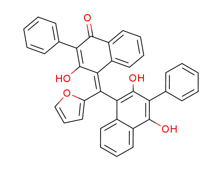 4-[(2,4-dihydroxy-3-phenyl-[1]naphthyl)-[2]furyl-methylene]-3-hydroxy-2-phenyl-4H-naphthalen-1-one