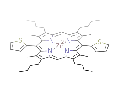 5,15-bis(2'-thienyl)-2,8,12,18-tetra-n-butyl-3,7,13,17-tetramethylporphinato zinc(II)