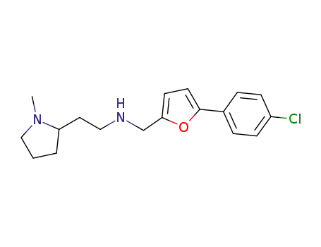 Molecular Structure of 849908-71-0 (2-Pyrrolidineethanamine,
N-[[5-(4-chlorophenyl)-2-furanyl]methyl]-1-methyl-)