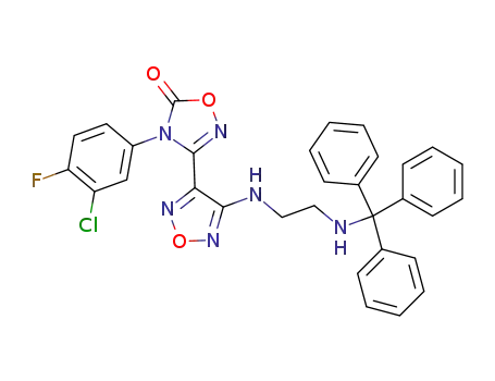4-(3-chloro-4-fluorophenyl)-3-(4-{[2-(tritylamino)ethyl]amino}-1,2,5-oxadiazol-3-yl)-1,2,4-oxadiazol-5(4H)-one