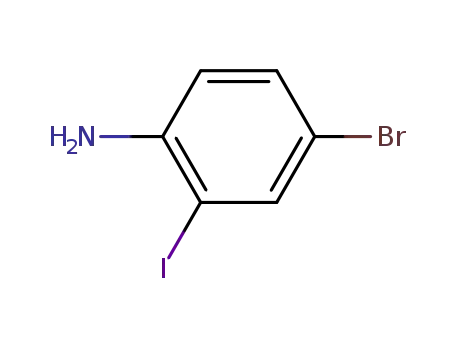 Molecular Structure of 66416-72-6 (4-BROMO-2-IODOANILINE)
