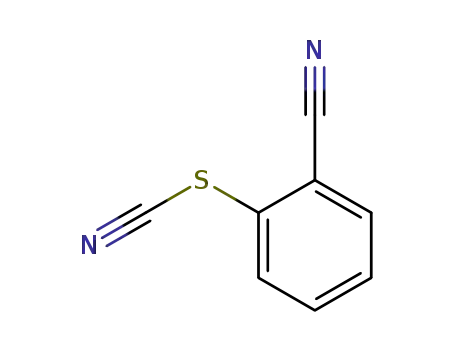 Molecular Structure of 34263-66-6 (Thiocyanic acid, 2-cyanophenyl ester)
