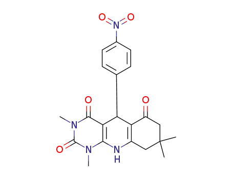 5-(4-nitrophenyl)-1,3,8,8-tetramethyl-7,8,9,10-tetrahydropyrimido[4,5-b]quinoline-2,4,6(1H,3H,5H)-trione
