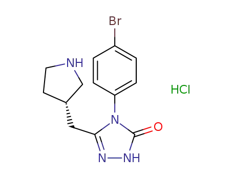 4-(4-bromophenyl)-5-[(3S)-3-pyrrolidinylmethyl]-2,4-dihydro-3H-1,2,4-triazol-3-one hydrochloride