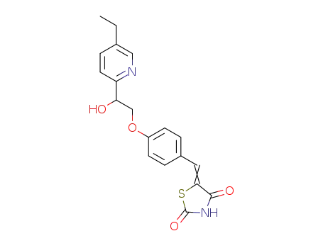 Molecular Structure of 646519-84-8 (2,4-Thiazolidinedione,
5-[[4-[2-(5-ethyl-2-pyridinyl)-2-hydroxyethoxy]phenyl]methylene]-)
