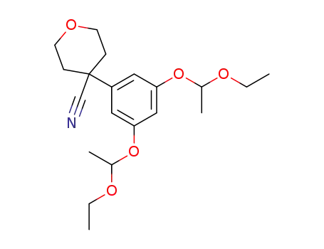 4-[3,5-bis(1-ethoxyethoxy)phenyl]tetrahydro-2H-pyran-4-carbonitrile