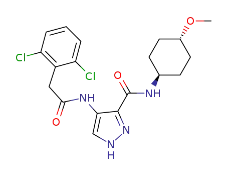 4-(2-(2,6-dichlorophenyl)acetamido)-N-(4-methoxycyclohexyl)-1H-pyrazole-3-carboxamide