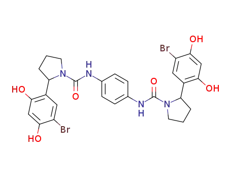 N,N'-(benzene-1,4-diyl)bis[(5-bromo-2,4-dihydroxyphenyl)pyrrolidine-1-carboxamide]